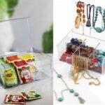6 Compartment Acrylic Tea Box & Multipurpose Organizer