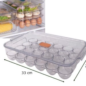 Egg Storage Box with Cover for 24 Eggs