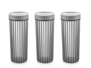 Set of 3x1700 ml Linea Round Food Storage Container