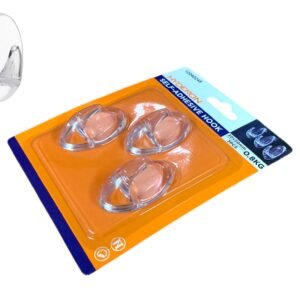 Small Strong Transparent Oval Hook X3
