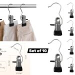 Set of 10 anti-slip clip hangers