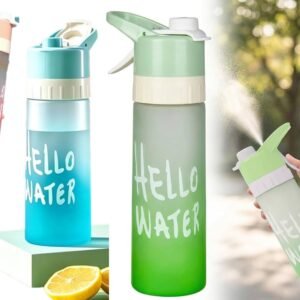 Leak Proof Unbreakable PC Water Bottle 650ml w Sprayer
