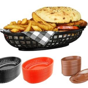 Oval plastic fries basket