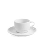White Porcelain Coffee Cups plain design 6 Pieces
