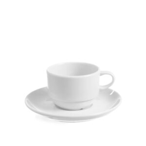 White Porcelain Coffee Cups plain design 6 Pieces