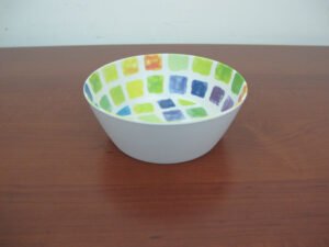 Colorful Squares Melamine Bowl X6 - 6.25"
