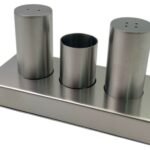 Stainless Steel Salt and Pepper and Toothpicks Set Stand