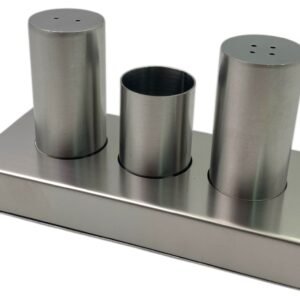 Stainless Steel Salt and Pepper and Toothpicks Set Stand