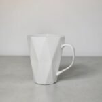 Porcelain Mug with Diamond Pattern