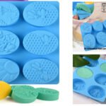 Oval Honey Bee Shape Silicone Mold for Soap