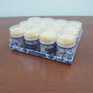 Bamboo toothpicks for dental hygiene and are ideally used for cocktail skewers.