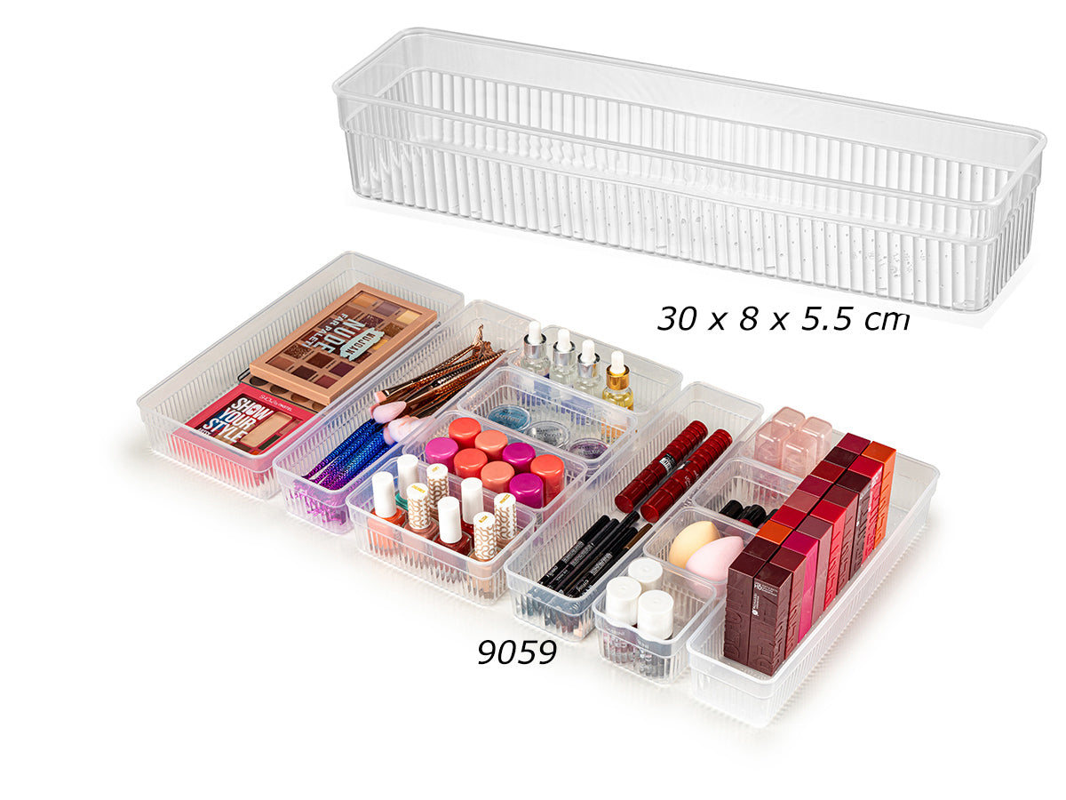 9822dfb17f0b62cdbe7544d6a98798cd.jpg Small Transparent Drawer Organizer 30x8 cm