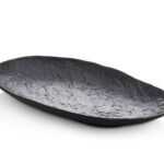 Melamine Matt Stone Oval Plate 28 cm