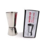 Stainless Steel 18/8 measuring double cup 50ml - 25 ml