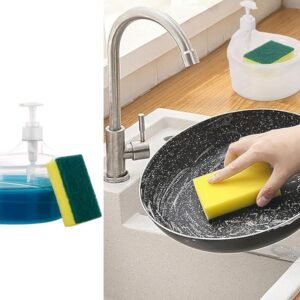 Round Soap Pump and Sponge Bowl 2 in 1