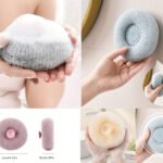 Exfoliating Bath Sponge Cleaning Brush with Suction Cup