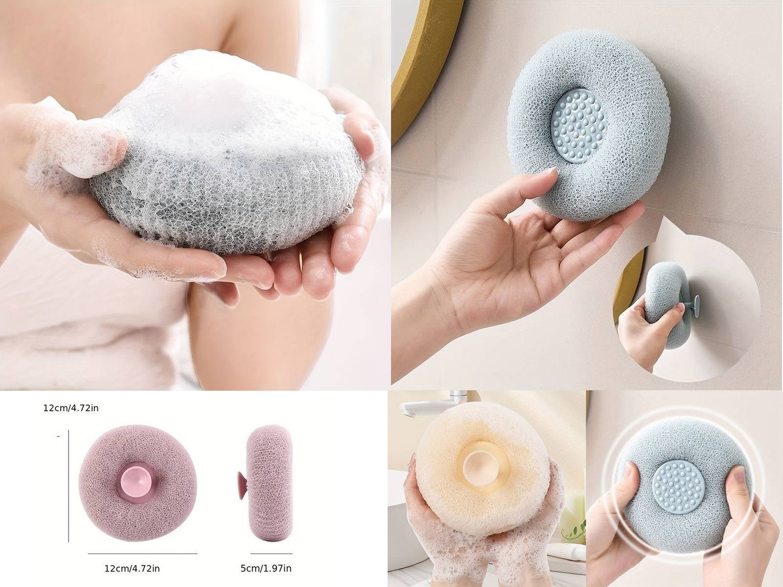 9b3e9078289fa4f950a739f428d64691.jpg Exfoliating Bath Sponge Cleaning Brush with Suction Cup