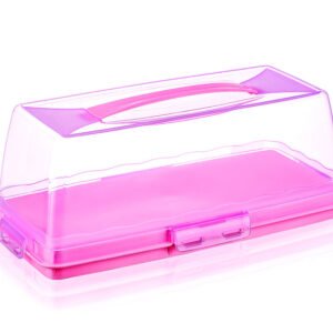 High Rectangular Pastry Carrier With Lid