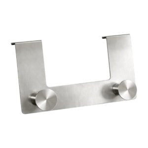 Stainless Steel Door Mounted Hanger with 2 hooks