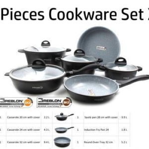 Dosthoff 6 pcs Cookware Casserole Set Black 6 XL