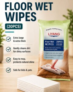 Clip-to-Grip mop with floor wetwipes