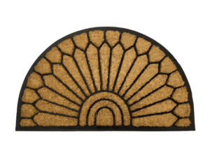 Rubber molded half moon thick mat 75x45 cm