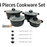 Dosthoff 4 pcs Cookware Casserole Set Black 4 S