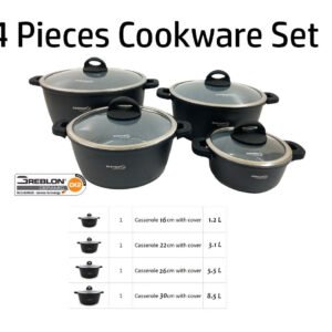 Dosthoff 4 pcs Cookware Casserole Set Black 4 S