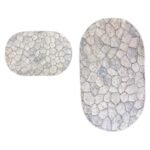 Set of 2 Thin Anti Skid Water Absorbent Mats