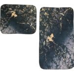 Set of 2 Thin Anti Skid Water Absorbent Mats