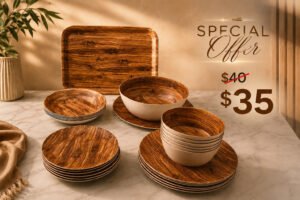 27-Piece Melamine Dinner Set