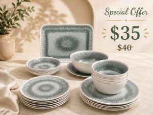 27-Piece Melamine Dinner Set