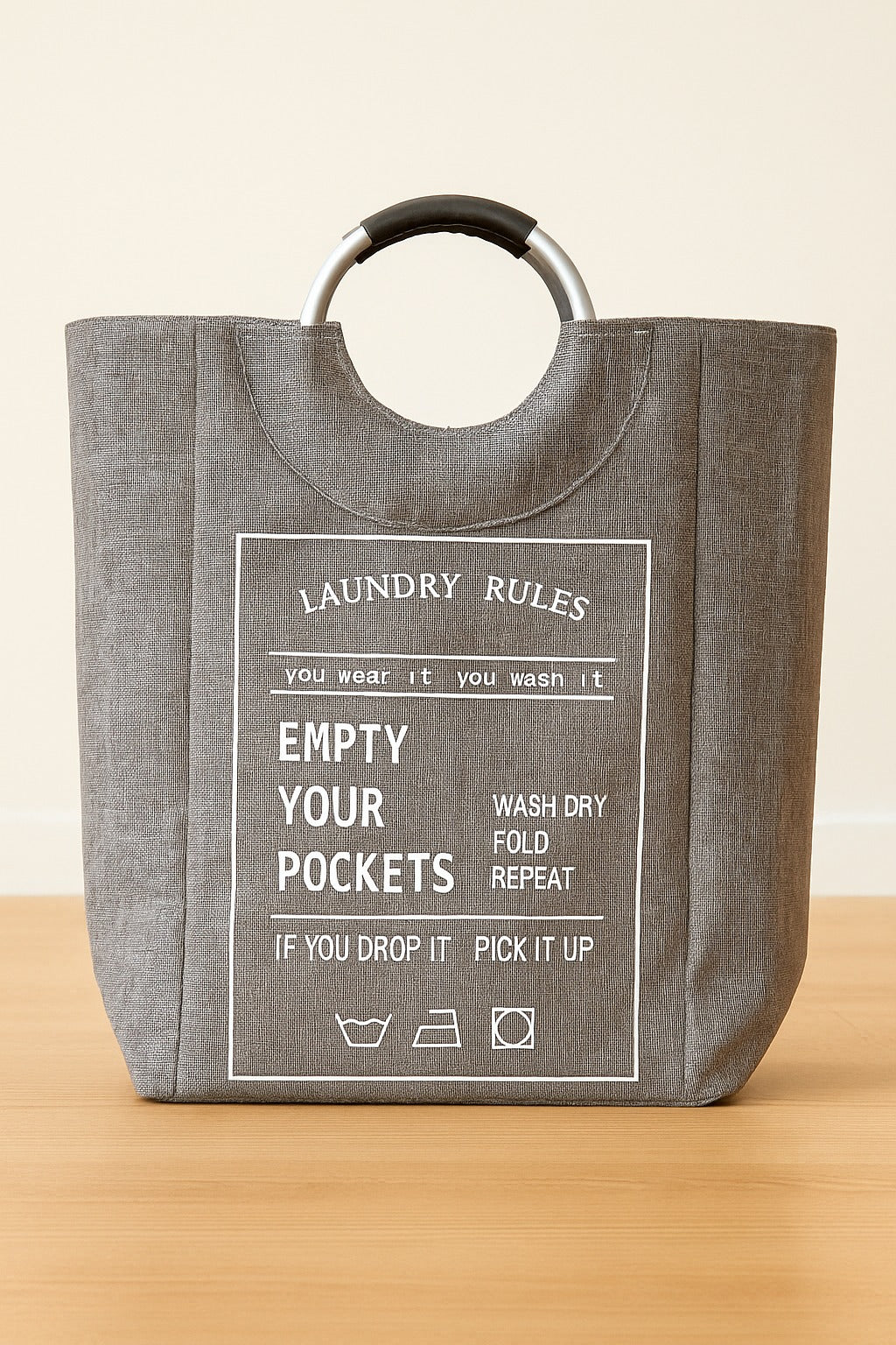 WhatsApp_Image_2026-01-12_at_11.52.25_AM.jpg Thick Fabric Collapsable Laundry Bag with Ring Handle