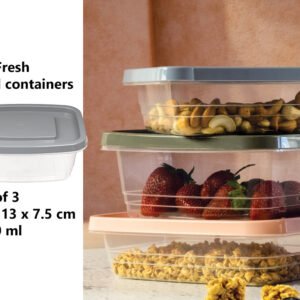 Set of 3 Eco Fresh Rectangular Food Container 1130 ml