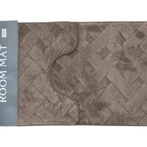 Soft touch fluffy bathroom set of 2 mats