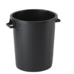Plastic waste Barrel Black 75 L without cover
