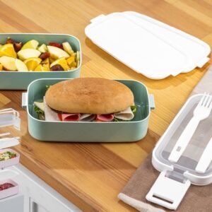 Lunch Box Kat Kat 2 Layers with Cutlery
