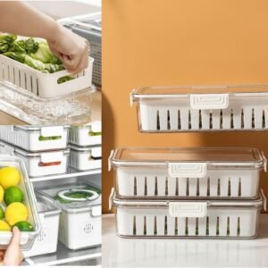 High Quality Transparent Food Storage Container Strainer