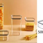 Airtight Squared Food Jar 0.5 lt Jar