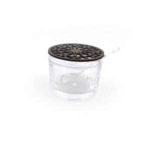 Acrylic Large Sugar Server with Wooden Design