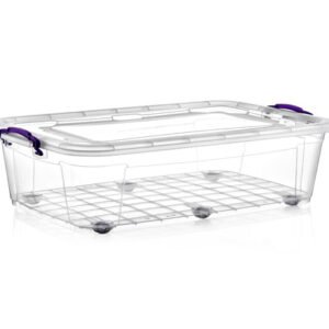 Wheelie Clear Storage Box; 30 lt