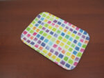Colorful Squares Melamine Rectangular Tray; 15"
