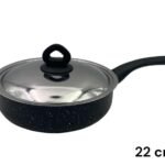 Black Granite Nouval Sauteuse 22 cm