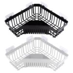 Plastic Bathroom Corner Shelf Basket w Strong Adhesive
