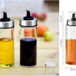 Glass Oil Bottle with SS cover 300 ml