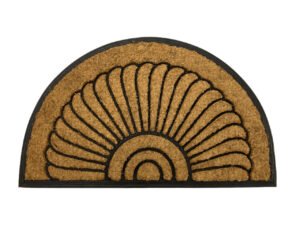 Rubber molded half moon thick mat 75x45 cm