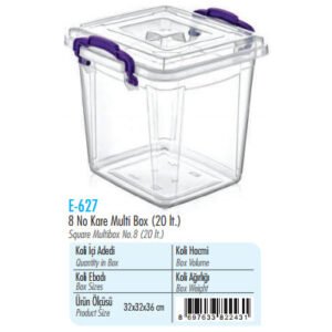 Squared Clear Box; 20 lt