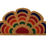 Coco mat half flower with PVC backing 75x45 cm