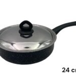 Black Granite Nouval Sauteuse 24 cm