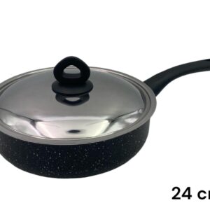 Black Granite Nouval Sauteuse 24 cm